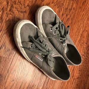 Superega grey/white platform sneakers, size 7